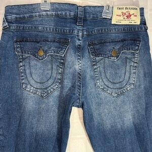 True Religion Ricky Relaxed Straight Fit Men's Light Blue Relaxed Jeans 38x33